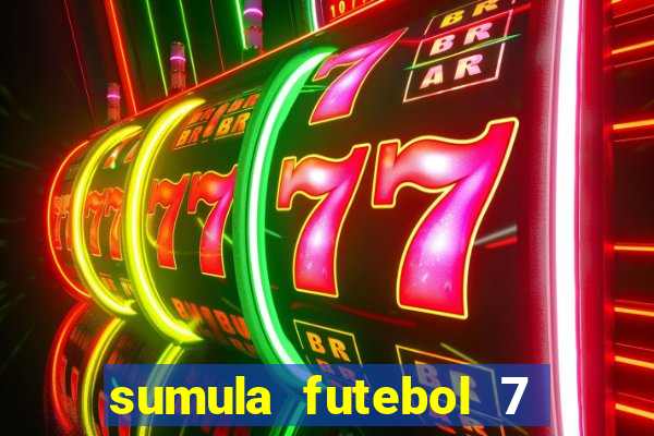 sumula futebol 7 society excel